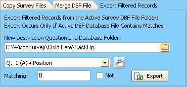 export filtered survey records